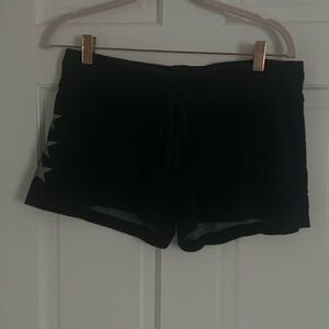 Black Hard Tail terry shorts